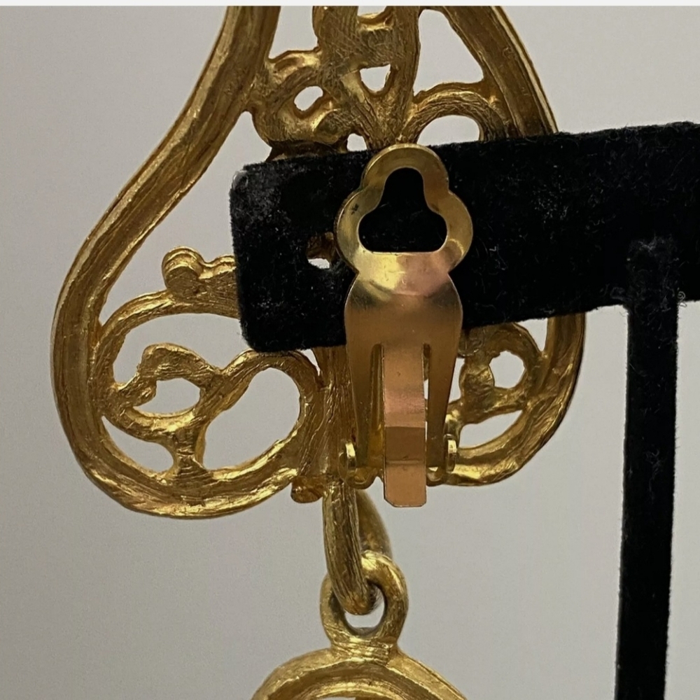 Rare Signed Runway Cadoro Earrings - Picture 7 of 10